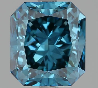 Radiant 3.19ct Fancy Deep Blue VS1 EX VG