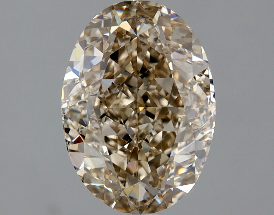 Oval 2.5 Ct. S-T,Light Brown VS2 -  EX VG