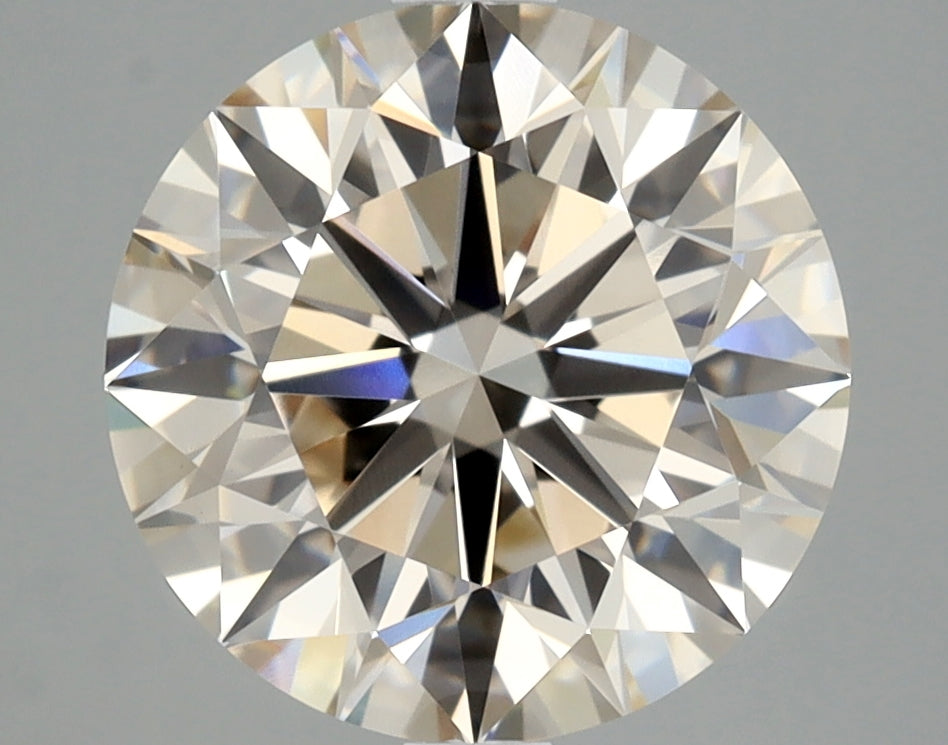 Round 3.01 Ct. M,Faint Brown VVS1 - EX EX EX
