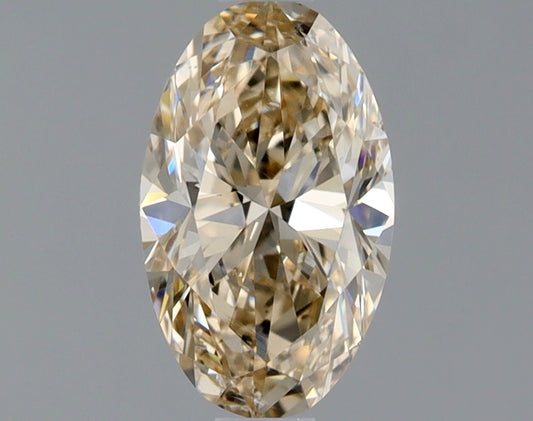 Oval 0.9 Ct. U-V,Light Brown SI1 -  VG G