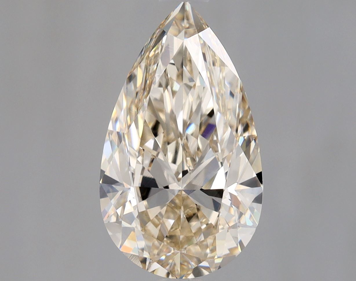 Pear 1.8 Ct. L,Faint Brown VVS1 -  EX EX