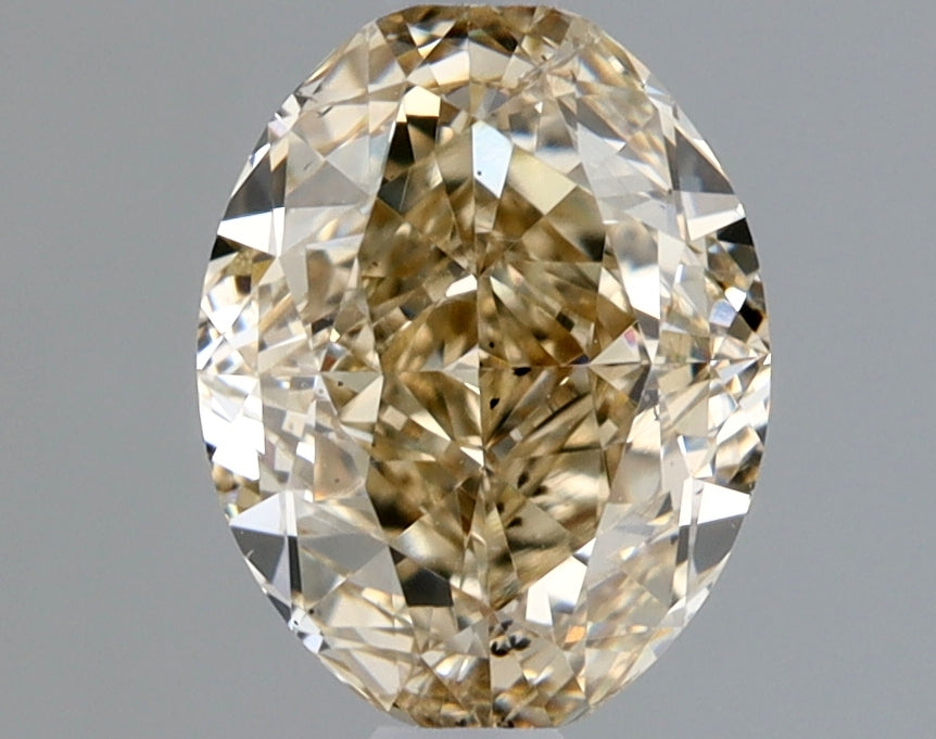 Oval 1.01 Ct. U-V,Light Brown SI2 -  EX VG