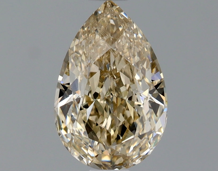 Pear 0.9 Ct. W-X,Light Brown SI1 -  EX VG