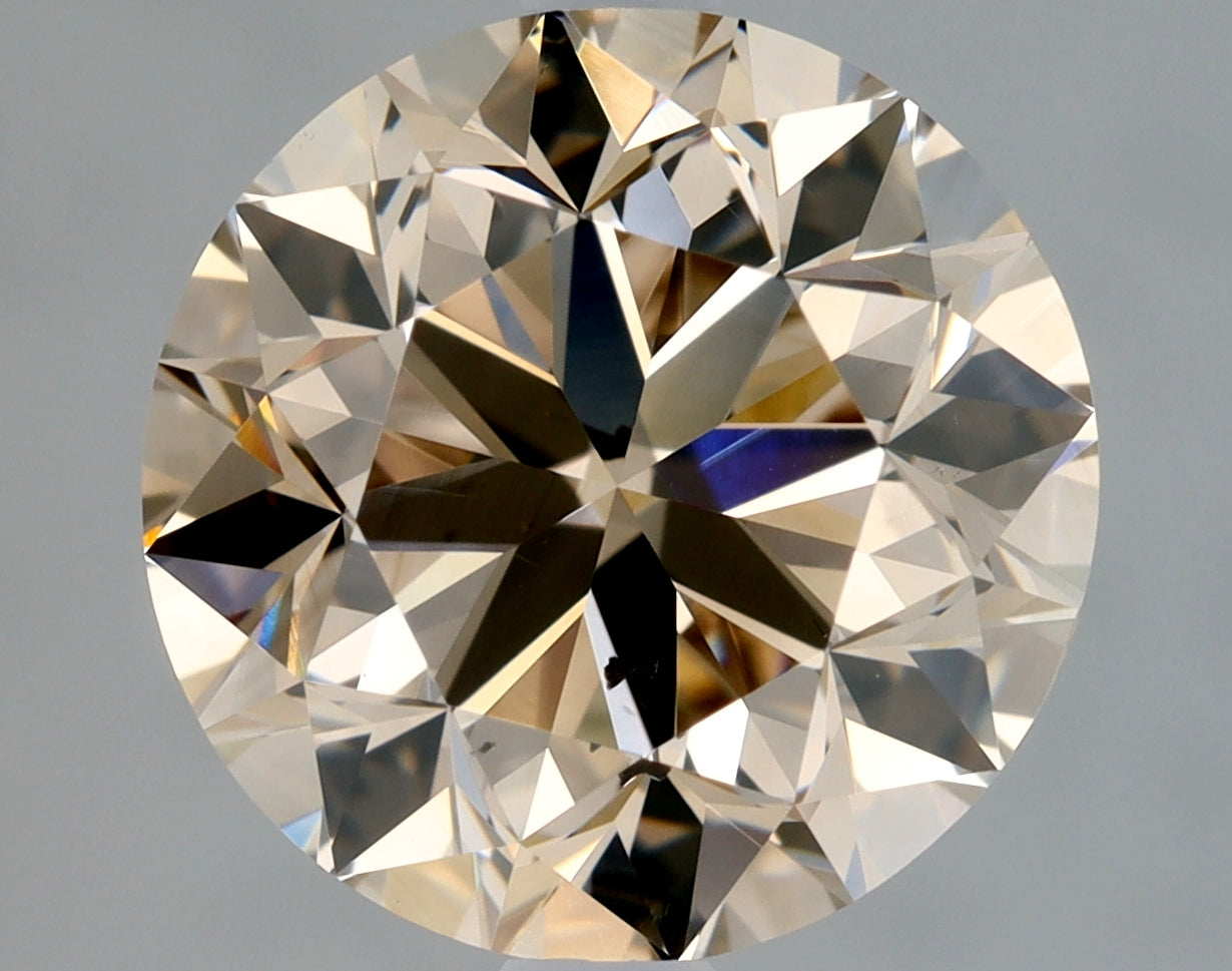 Round 2.2 Ct. S-T,Light Brown SI2 - G VG VG
