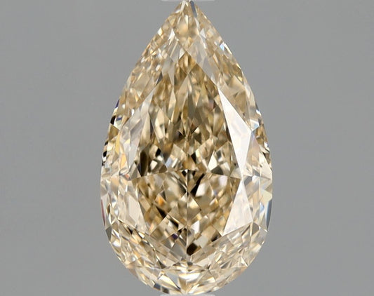 Pear 1.27 Ct. W-X,Light Brown VS1 -  EX VG