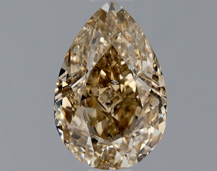 Pear 1.02 Ct. Y-Z, Light Brown SI1 -  EX VG