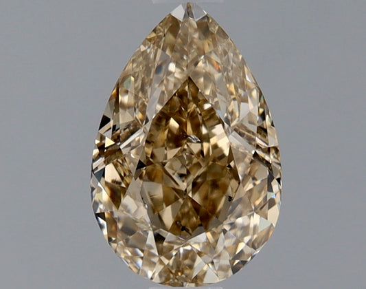 Pear 1.02 Ct. Y-Z, Light Brown SI1 -  EX VG